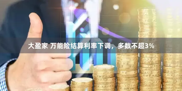 大盈家 万能险结算利率下调，多数不超3%